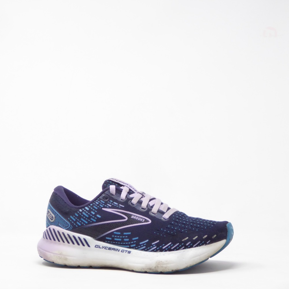 Brooks Womens Glycerin GTS 20 Running Shoes Navy Blue Purple 6